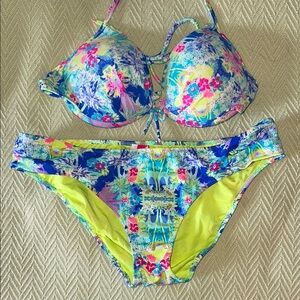 Victoria's Secret Multicolor Floral Bikini
